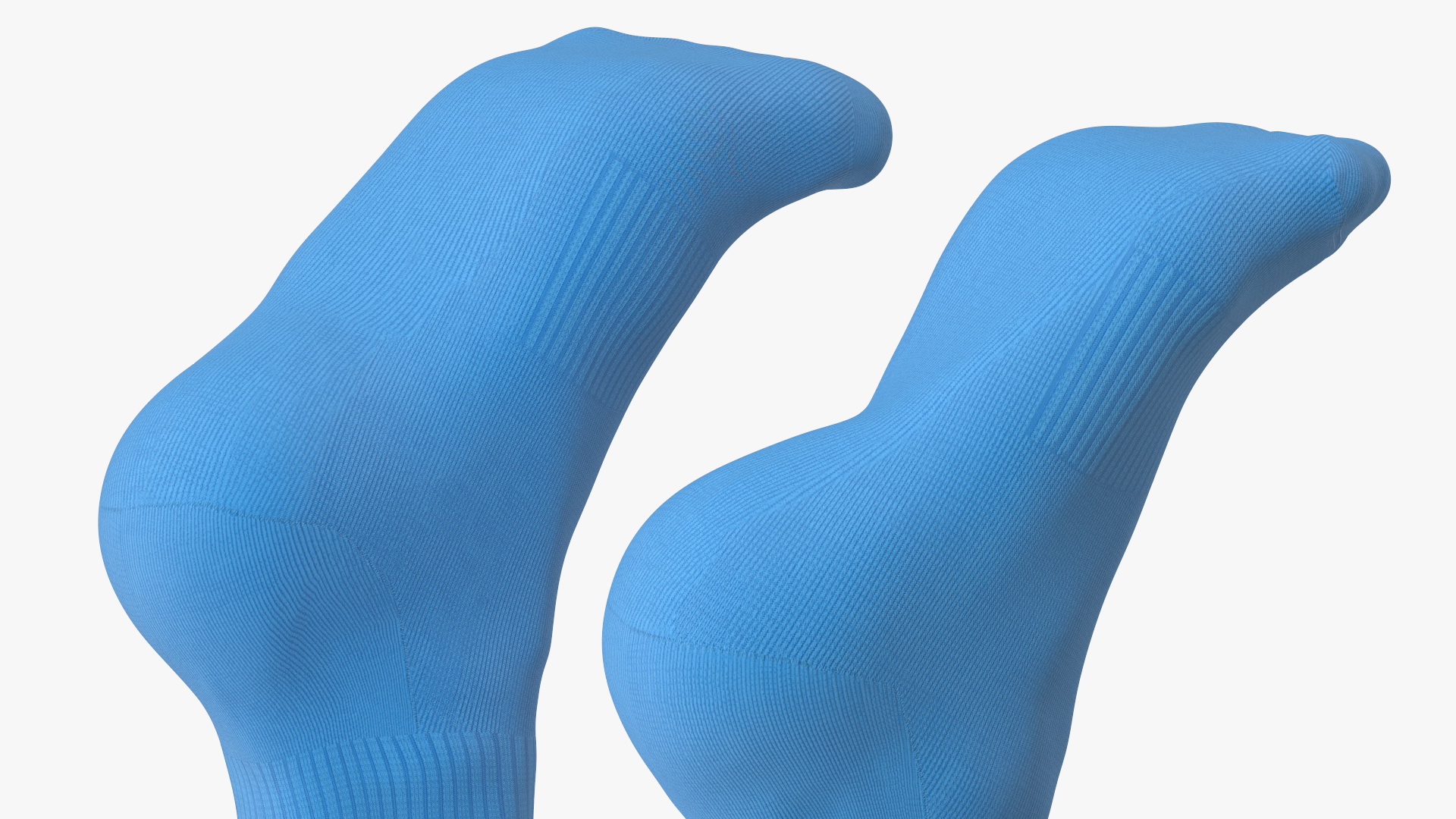 3D Long Socks Nike Blue on The Foot Standing Toes