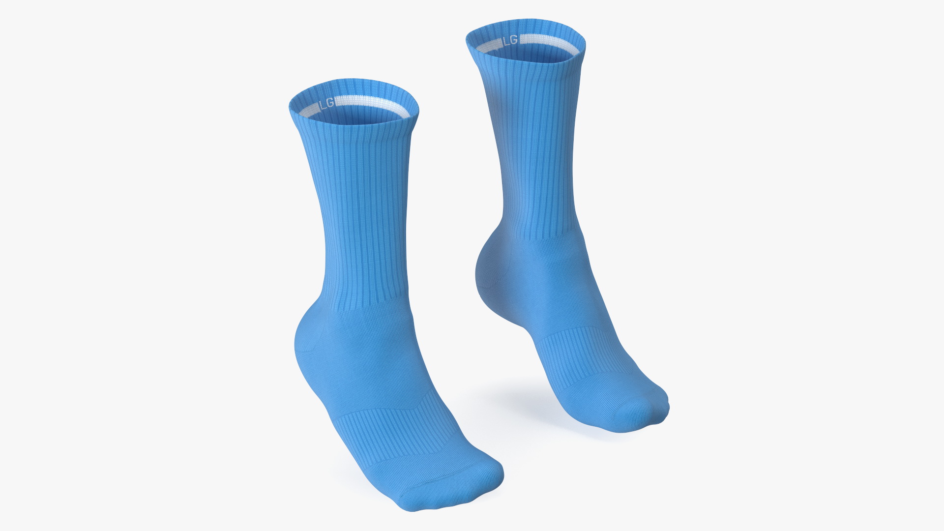 3D Long Socks Nike Blue on The Foot Standing Toes
