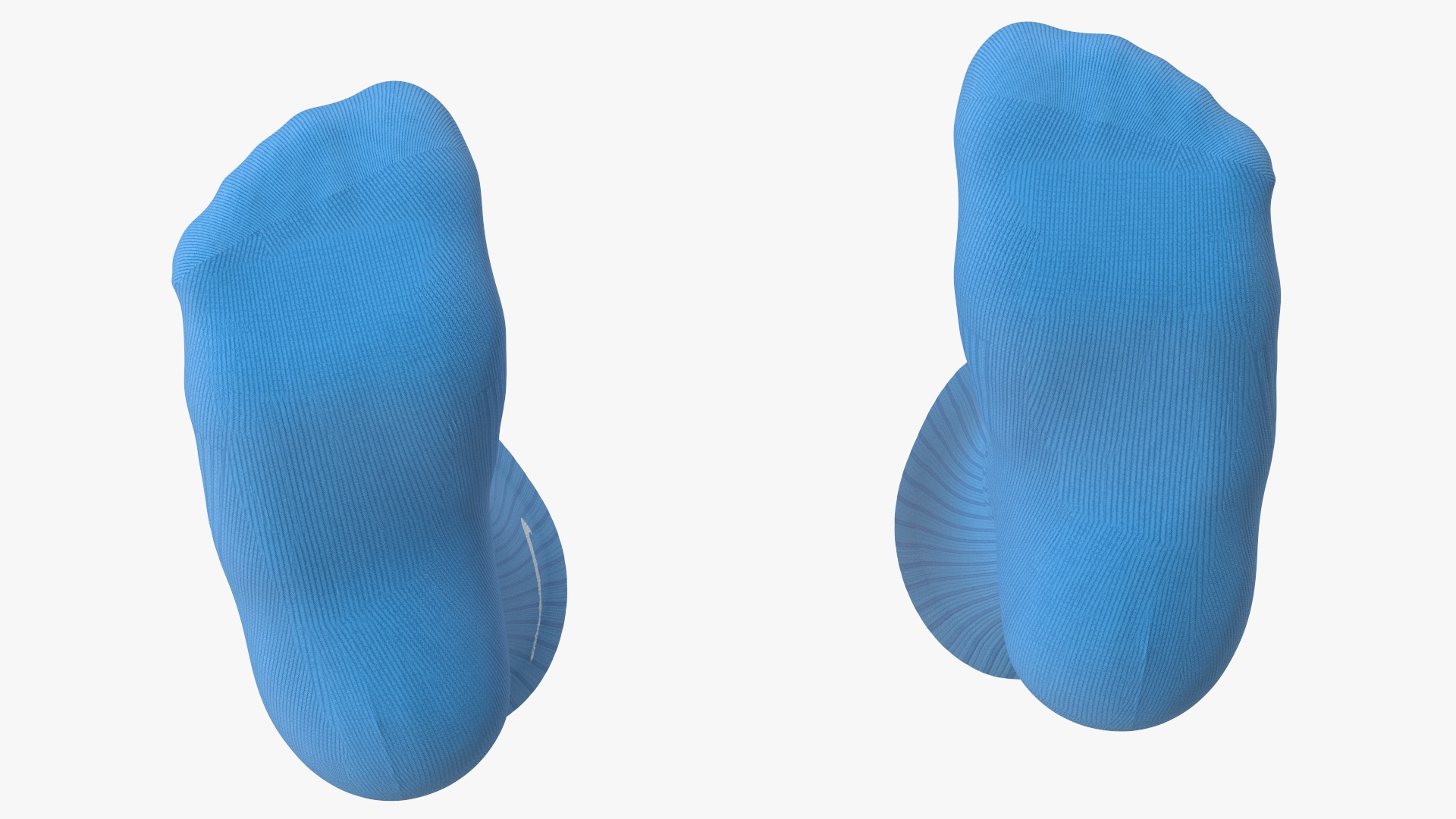 3D Long Socks Nike Blue on The Foot Standing Toes