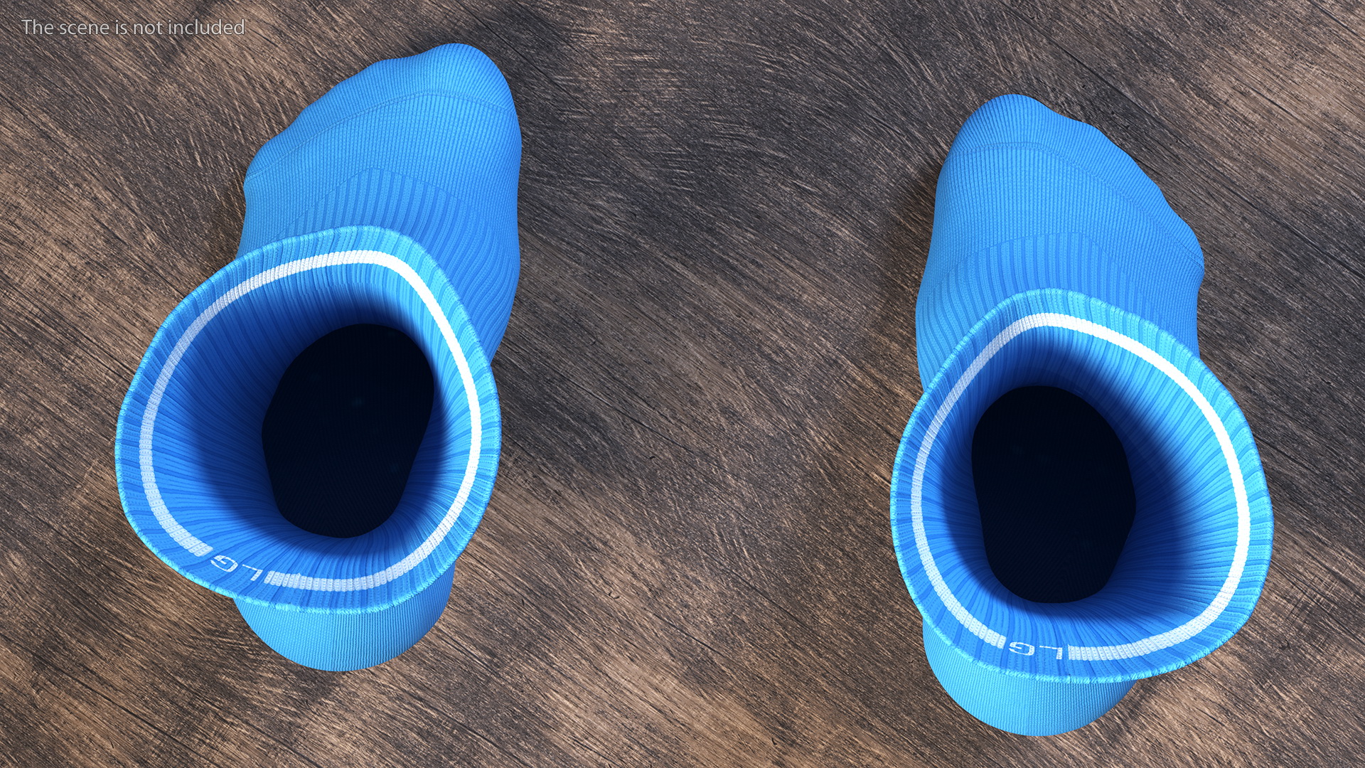 3D Long Socks Nike Blue on The Foot Standing Toes