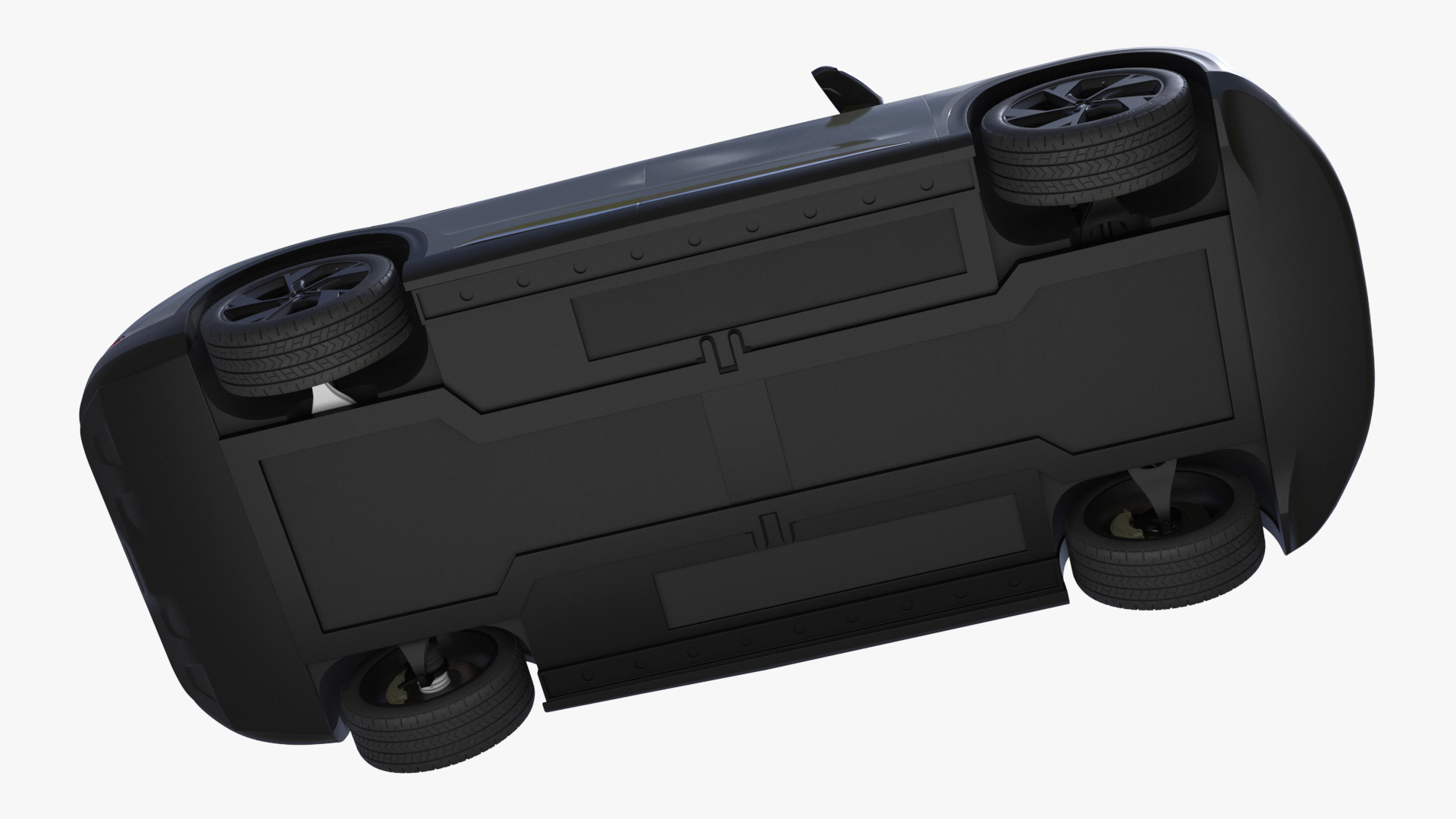 Lucid Gravity Olive Colored Electric SUV with Lights Off Rigged for Maya 3D