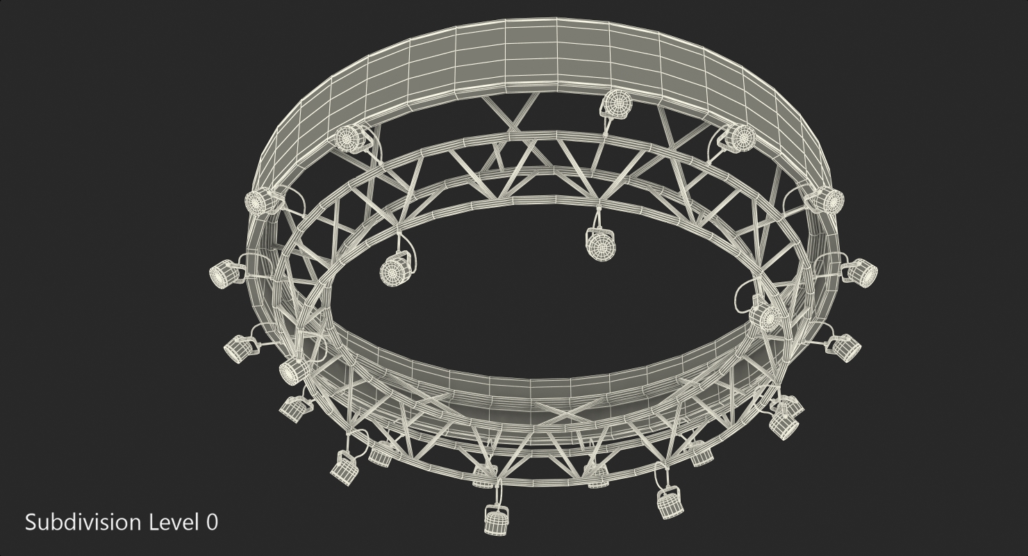 Circular Truss Stage Lighting 3D model