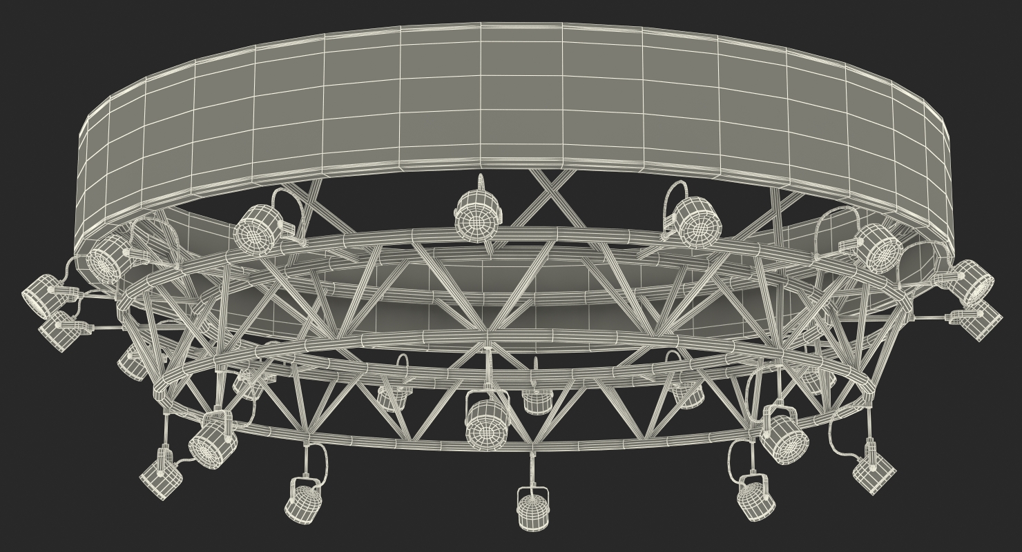 Circular Truss Stage Lighting 3D model