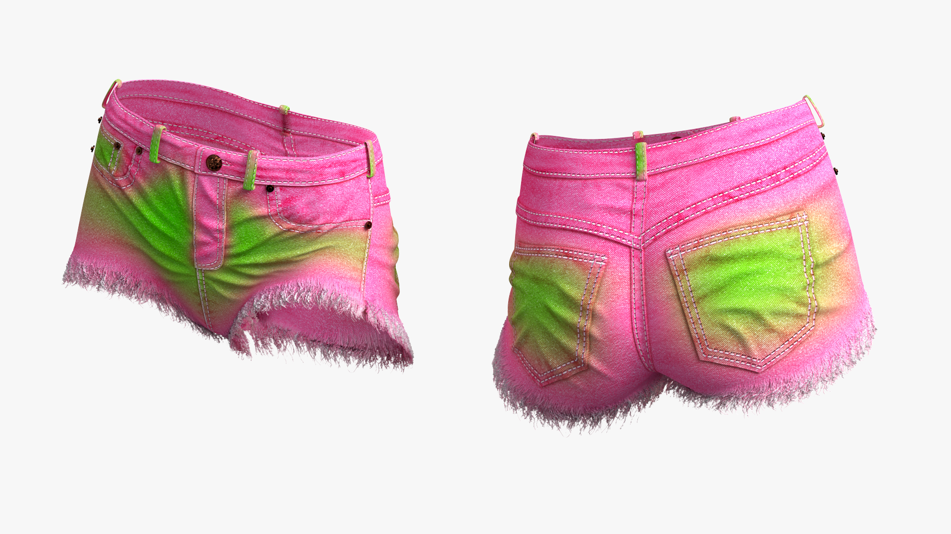 European Woman in Summer Style Outfit 3D