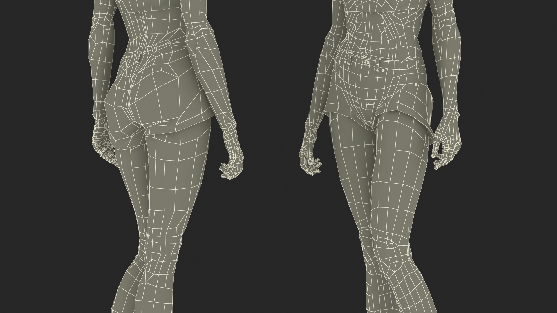European Woman in Summer Style Outfit 3D