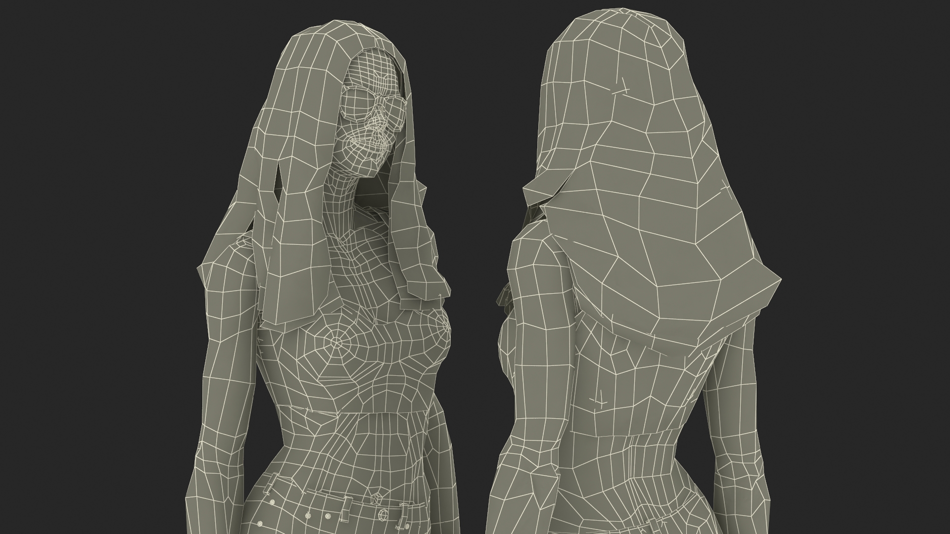 European Woman in Summer Style Outfit 3D
