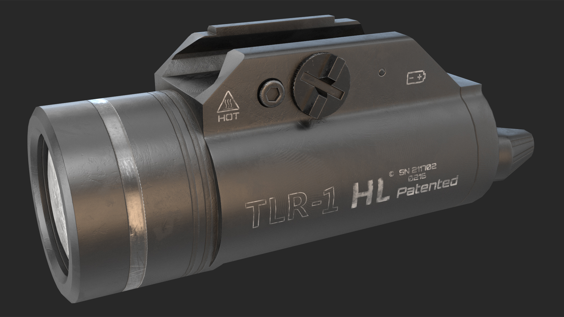 3D TLR-1 HP Streamlight Game Weapon Attachment model