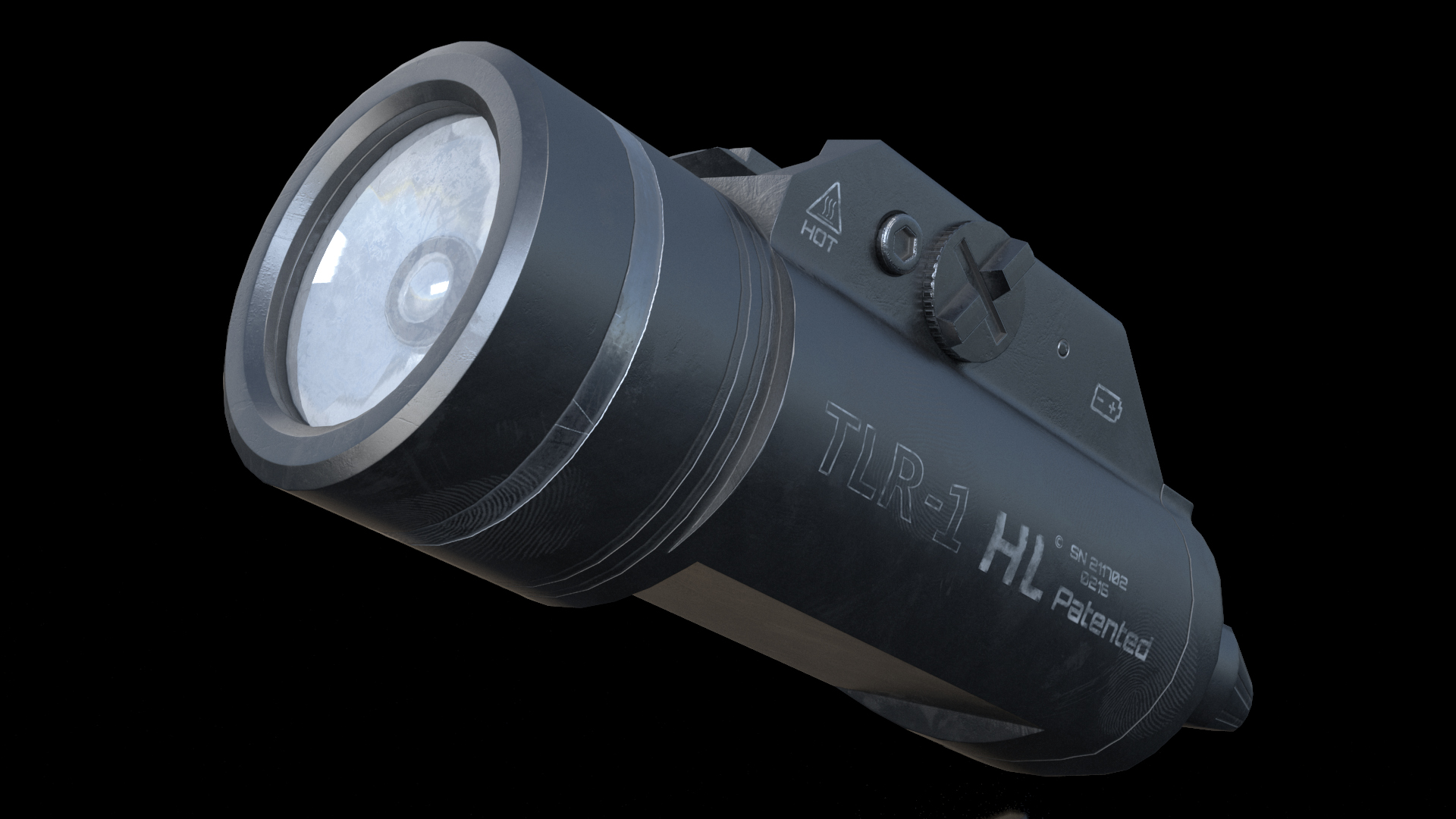 3D TLR-1 HP Streamlight Game Weapon Attachment model