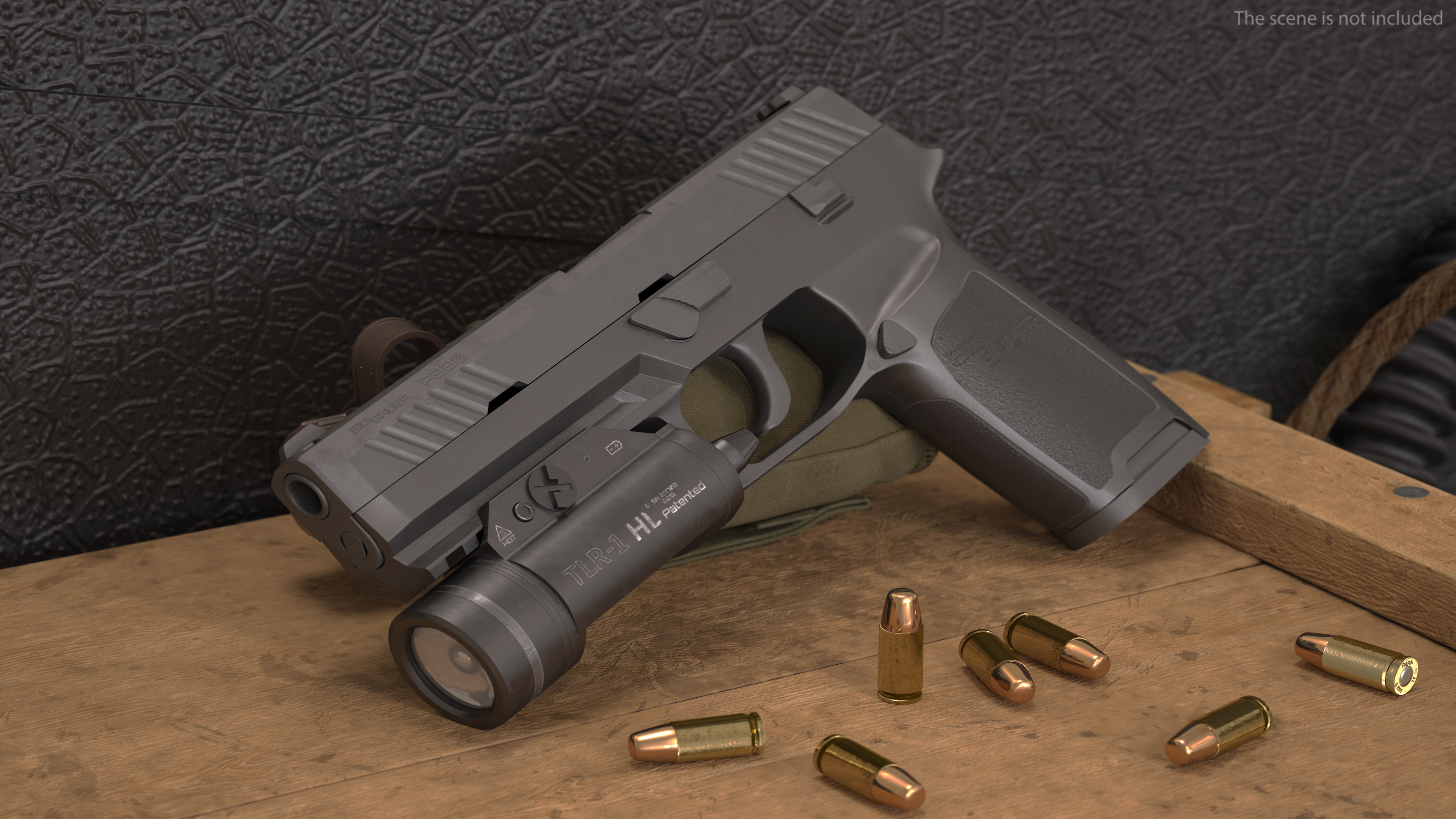 3D TLR-1 HP Streamlight Game Weapon Attachment model