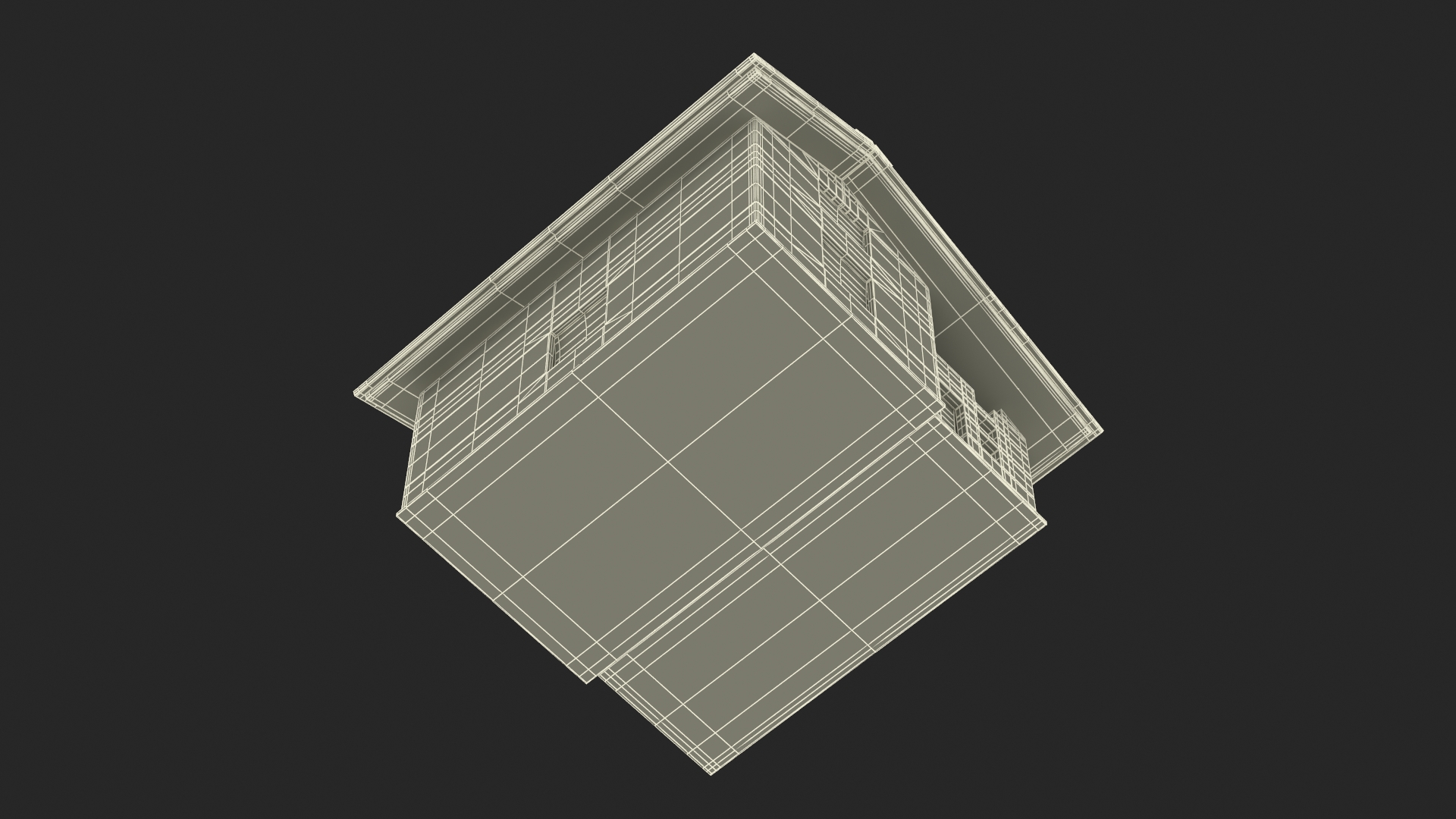 3D model DIY Cardboard House White