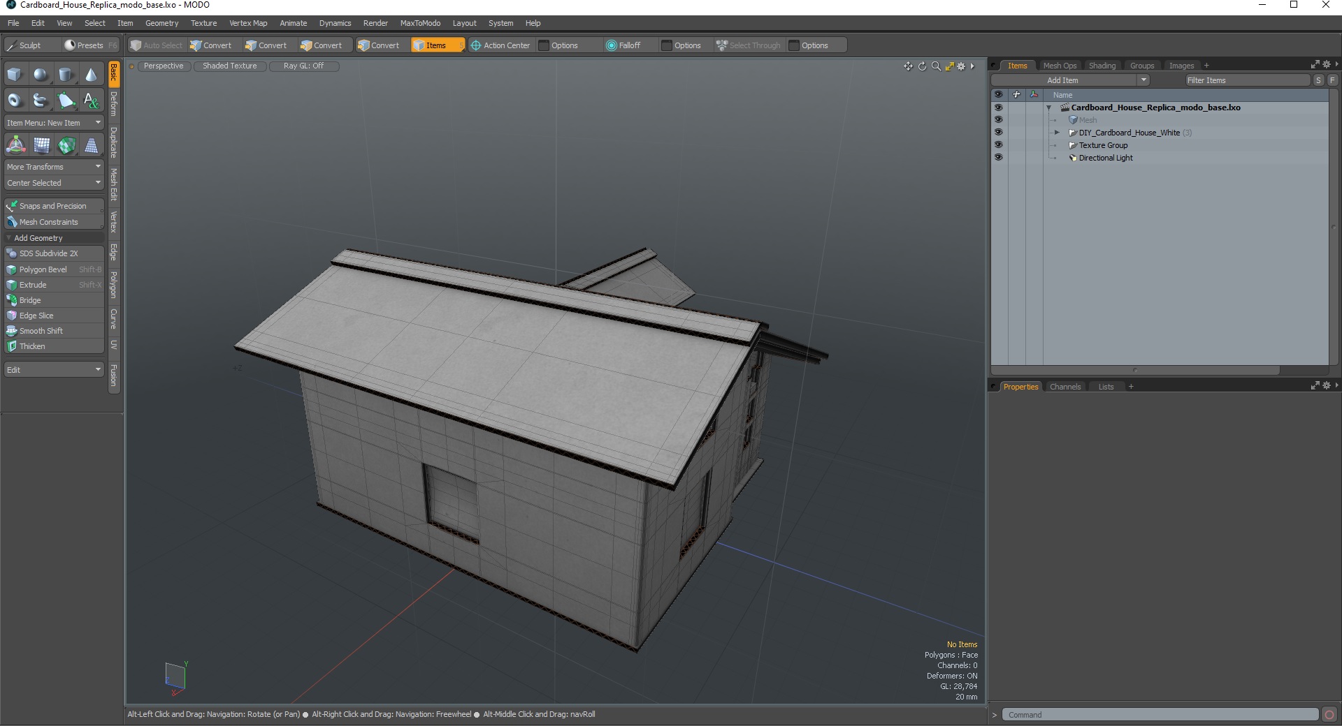 3D model DIY Cardboard House White