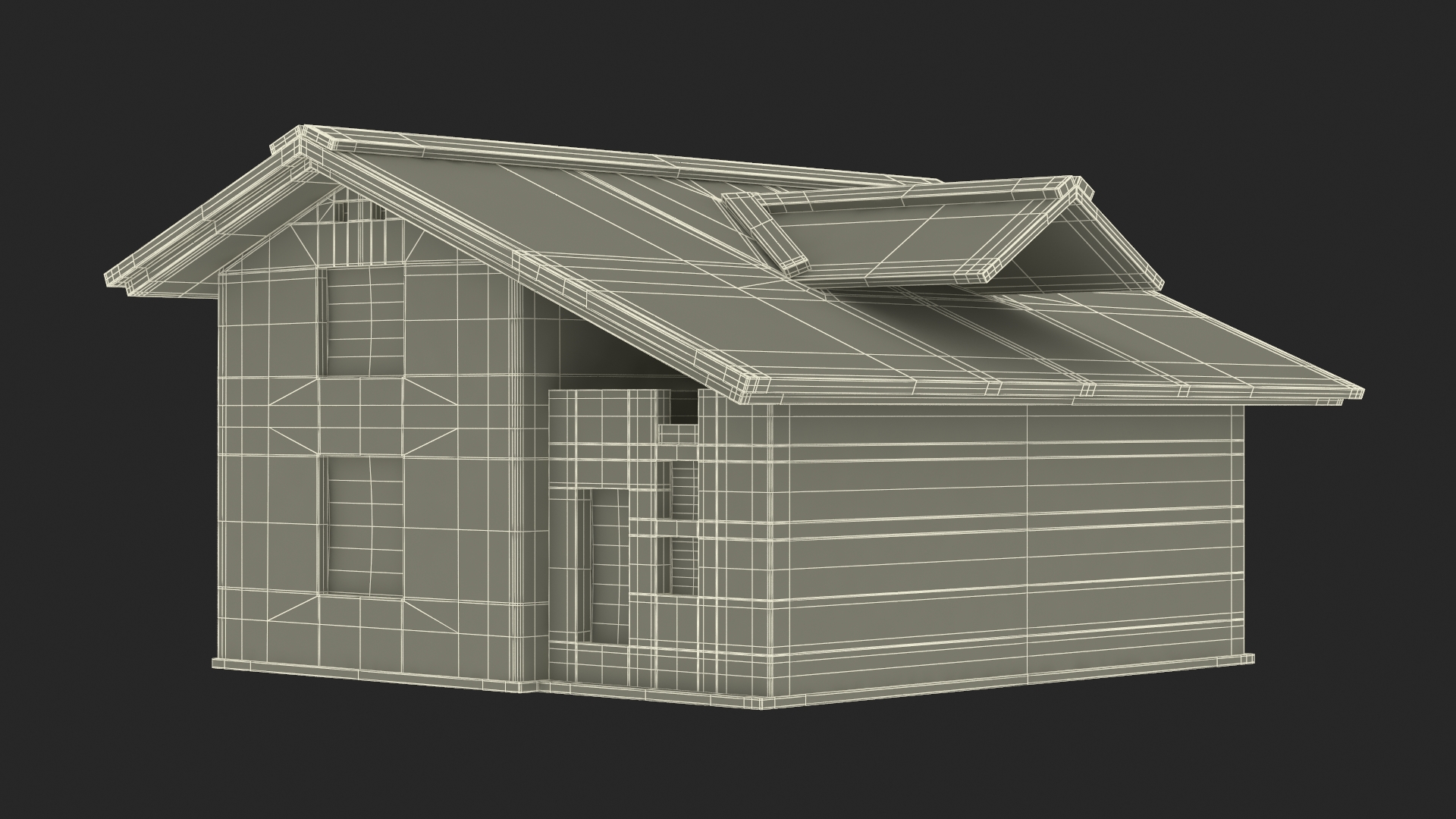 3D model DIY Cardboard House White