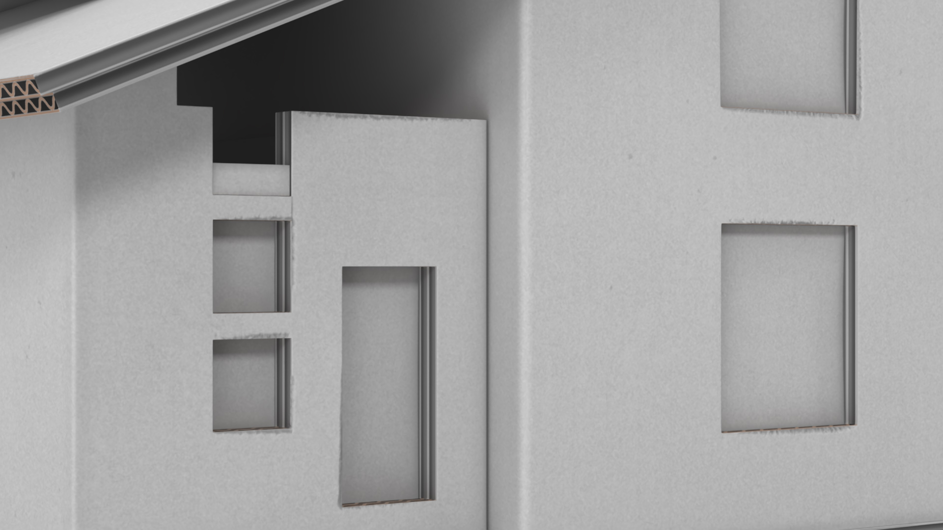 3D model DIY Cardboard House White