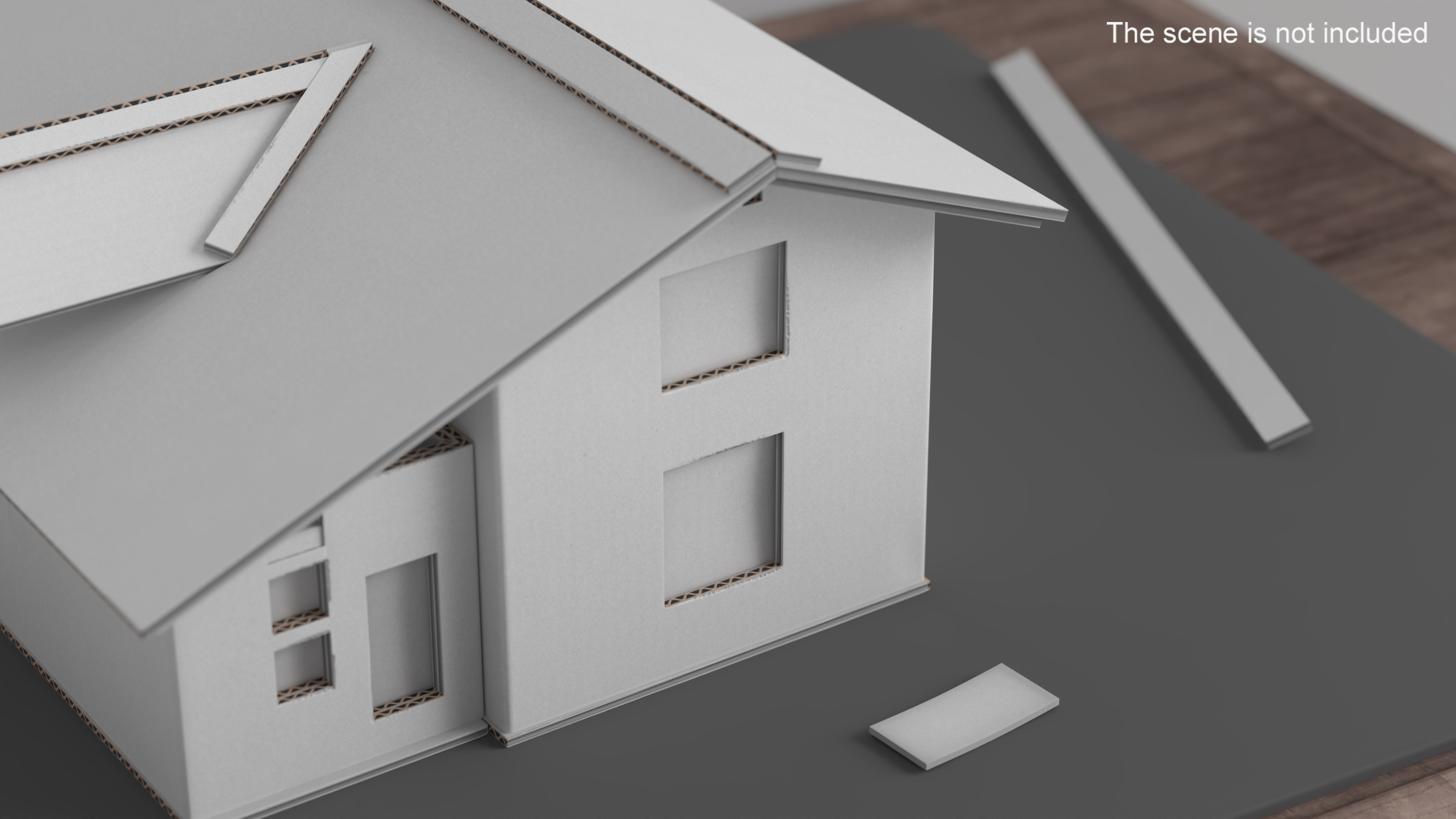 3D model DIY Cardboard House White