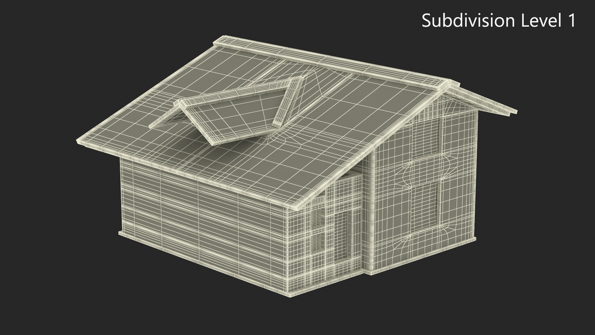 3D model DIY Cardboard House White