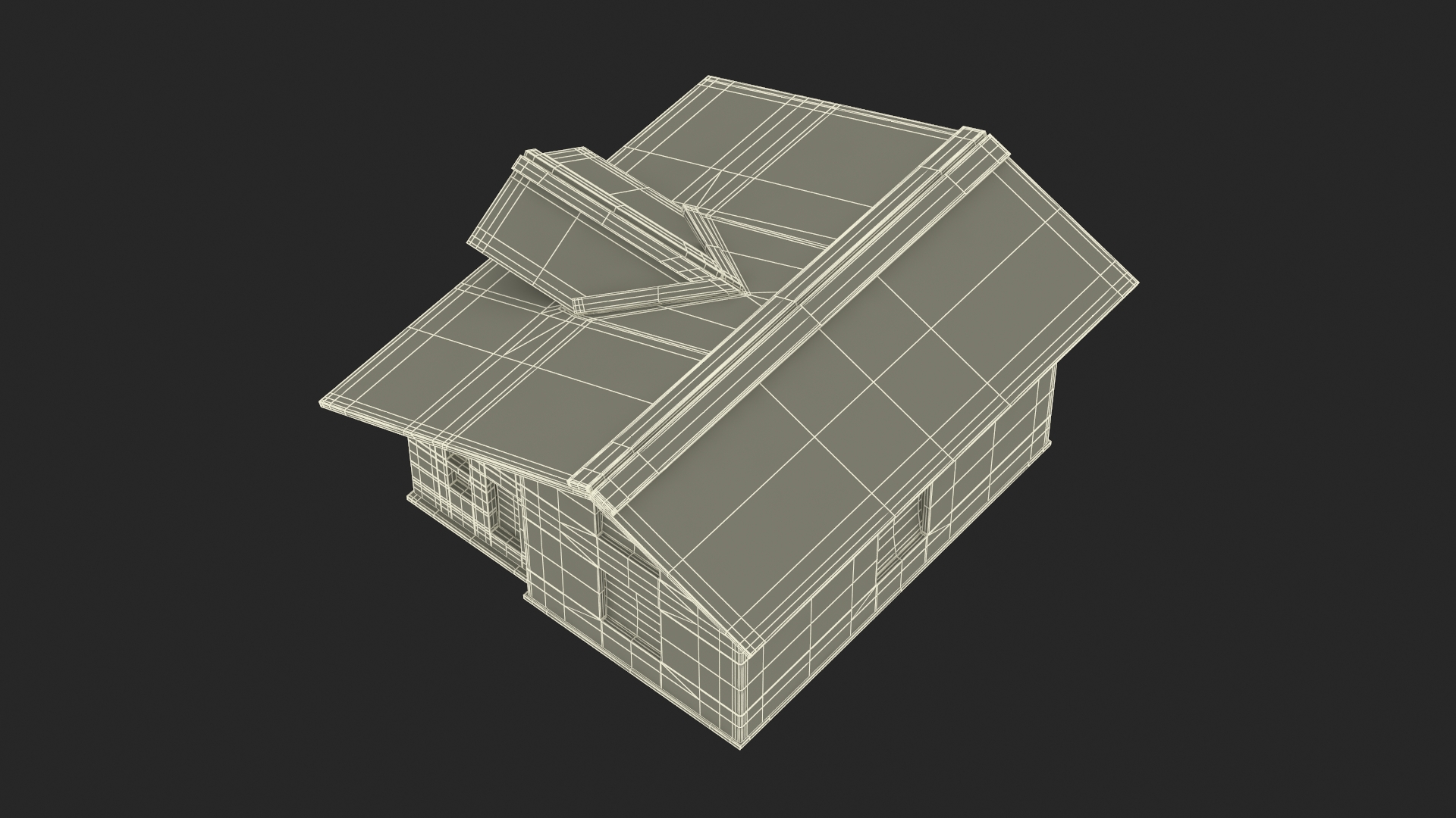 3D model DIY Cardboard House White