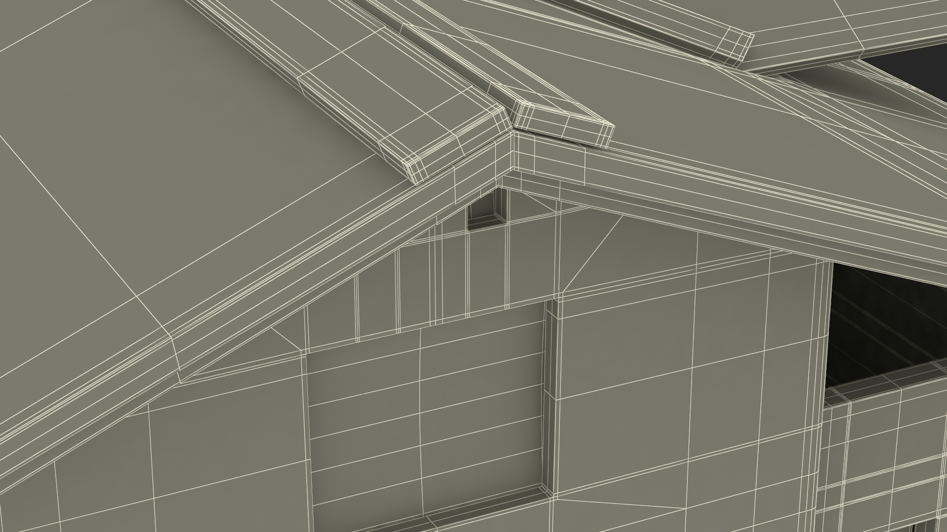 3D model DIY Cardboard House White