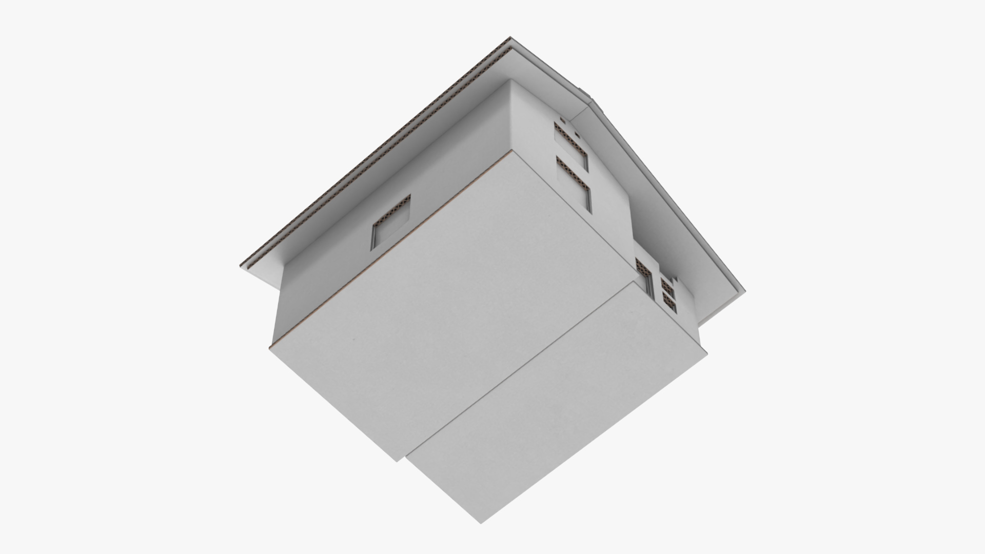 3D model DIY Cardboard House White