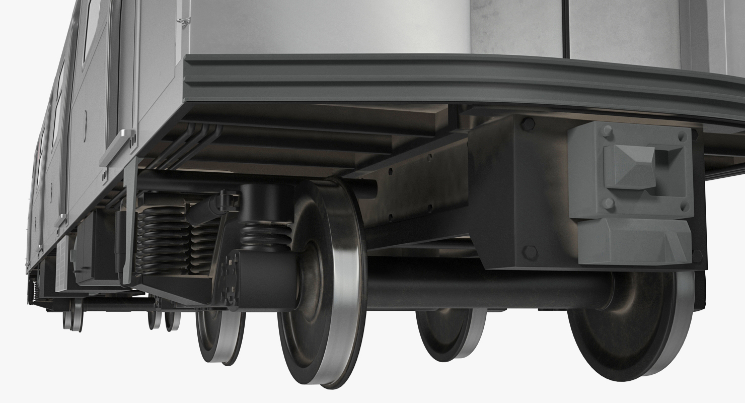 Subway Passanger Wagon R160 Rigged 3D model