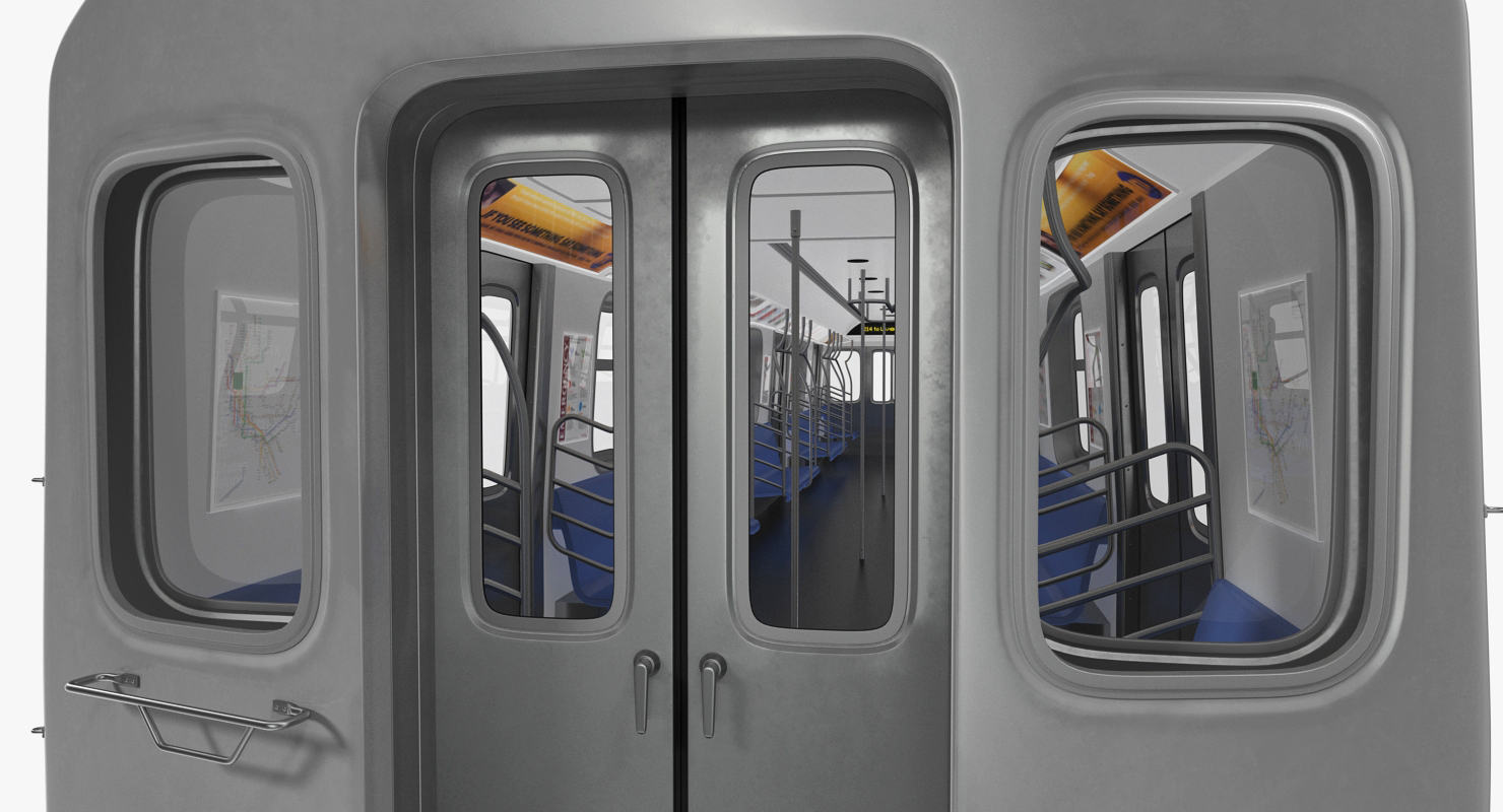 Subway Passanger Wagon R160 Rigged 3D model