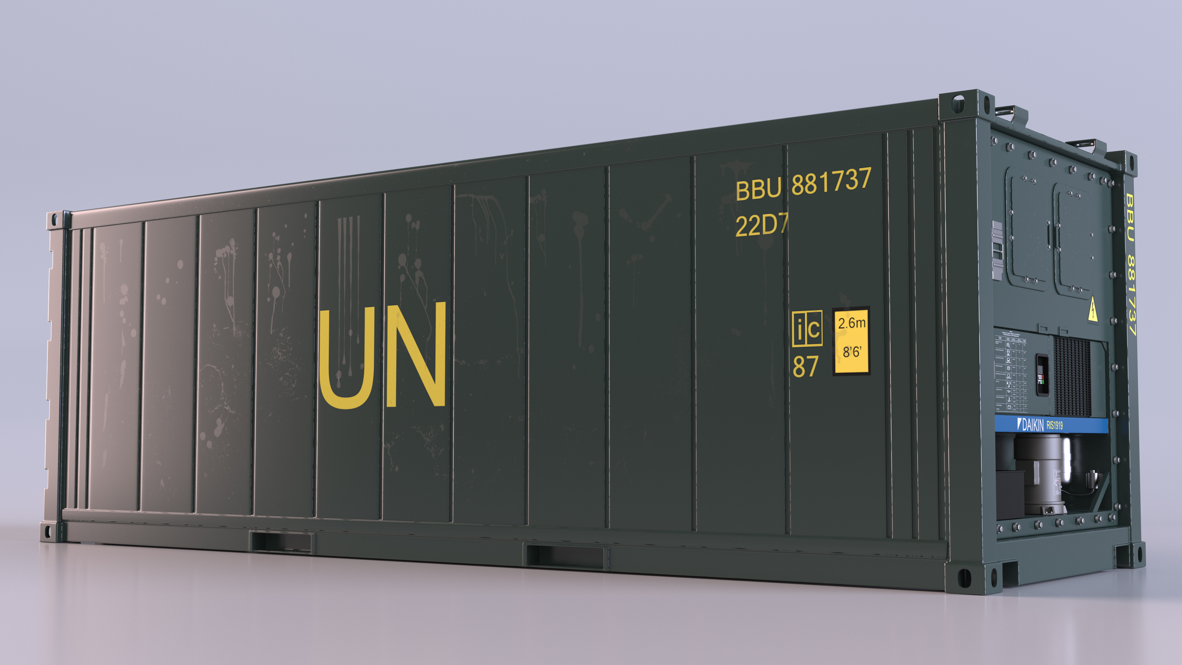 United Nations Refrigerated Container 3D