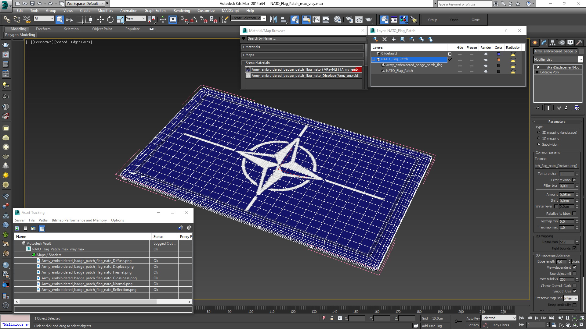 3D model NATO Flag Patch