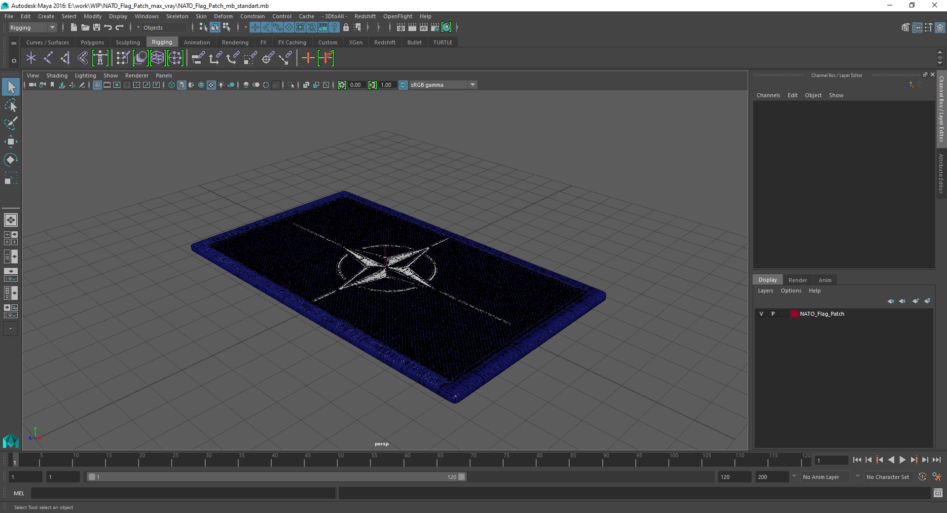 3D model NATO Flag Patch
