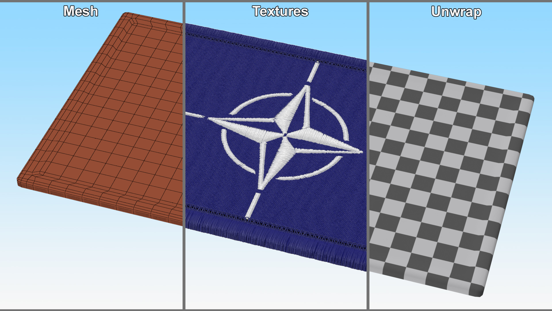 3D model NATO Flag Patch