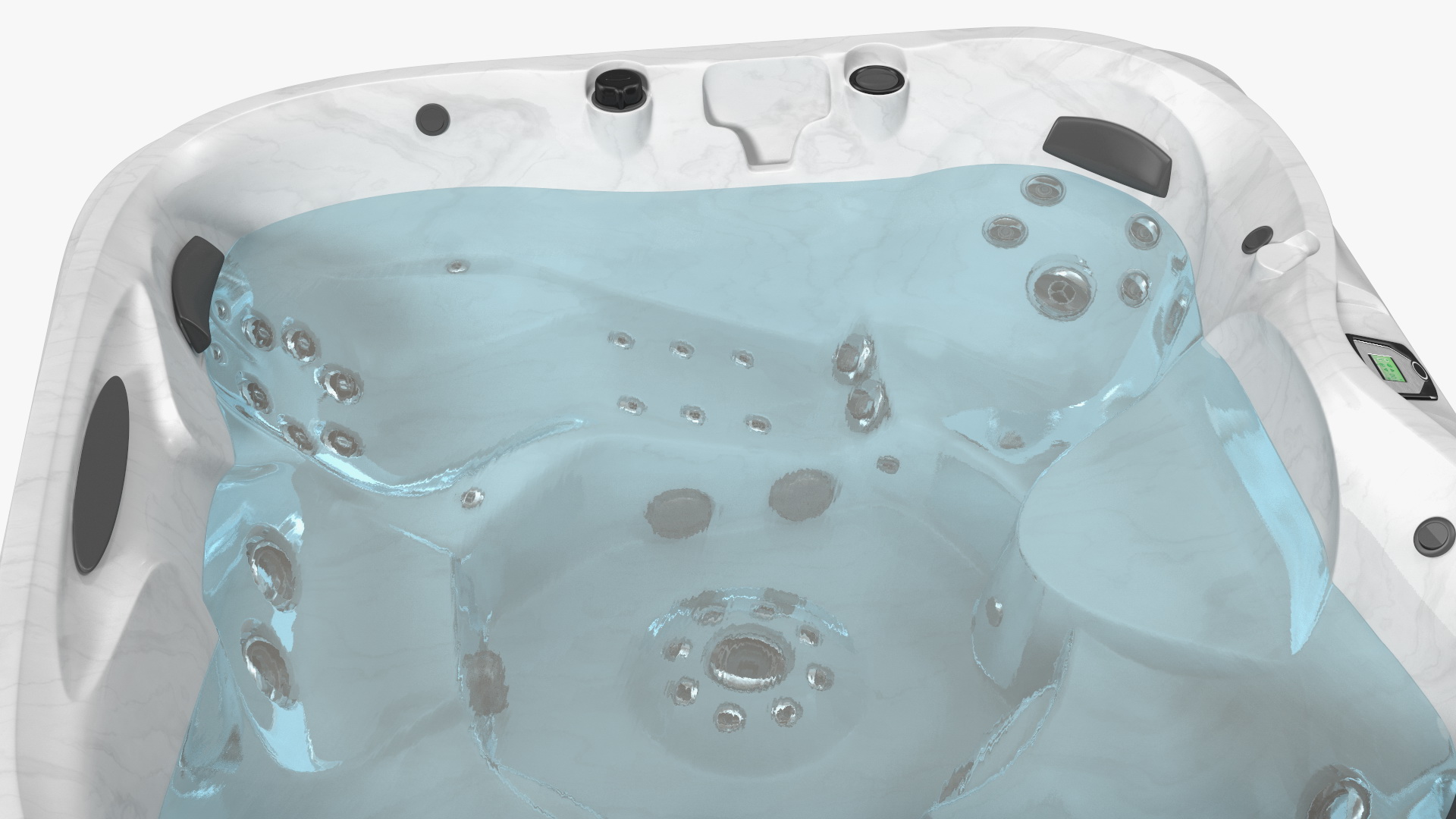 Large Hot Tub with Water 3D model
