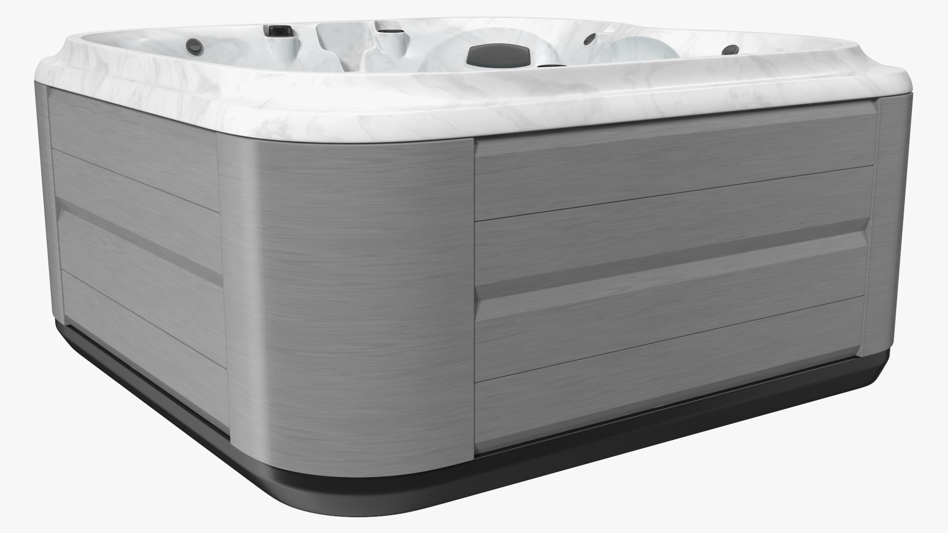Large Hot Tub with Water 3D model