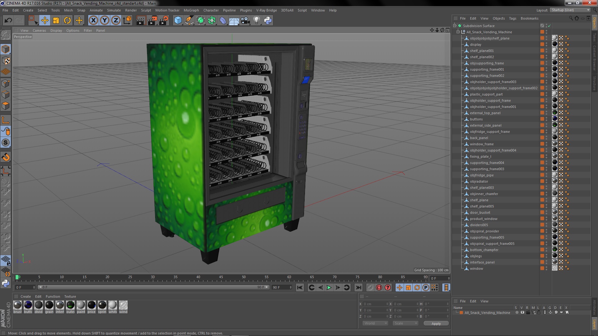3D model All Snack Vending Machine