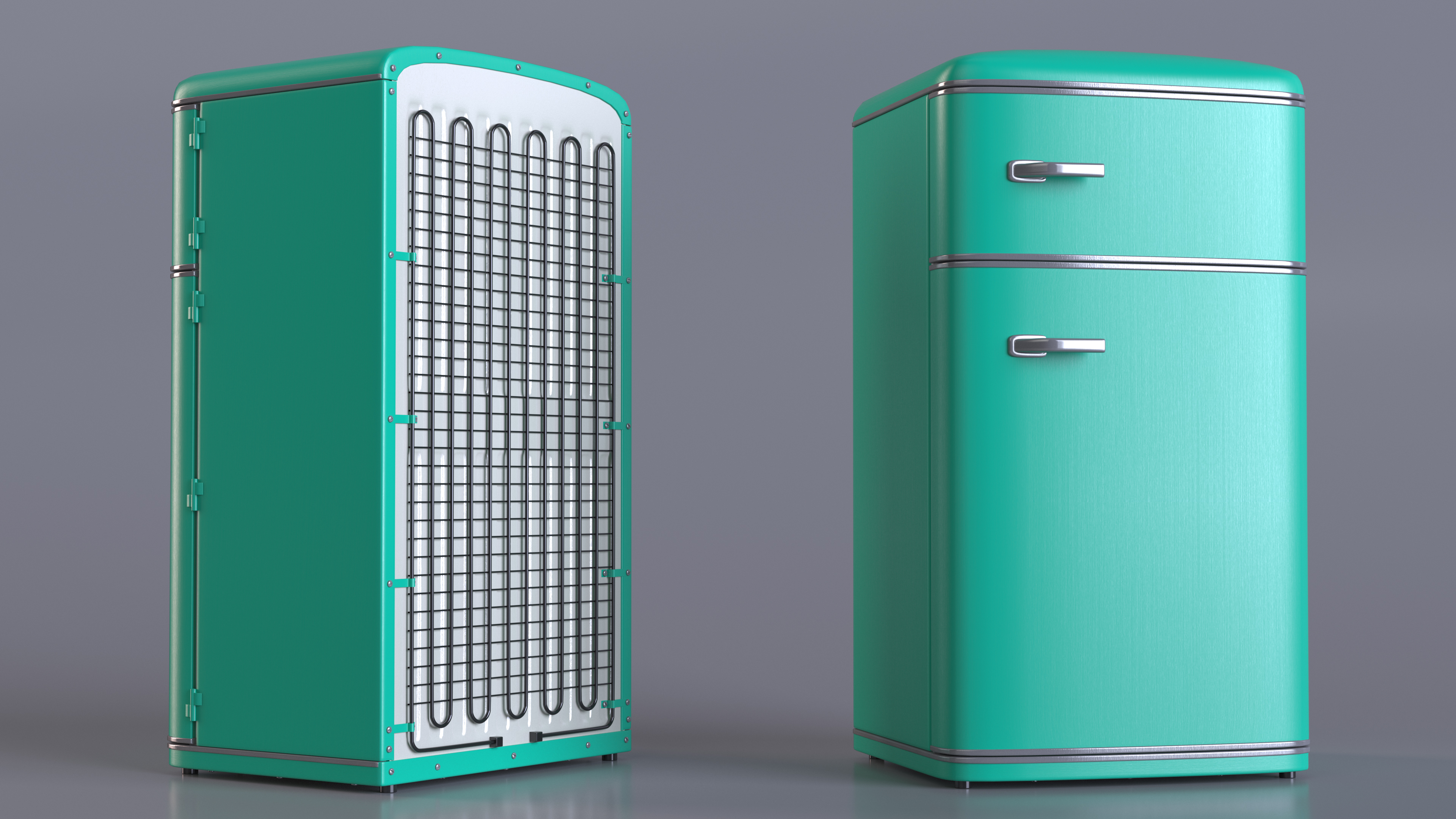Retro Original Green Fridge 3D