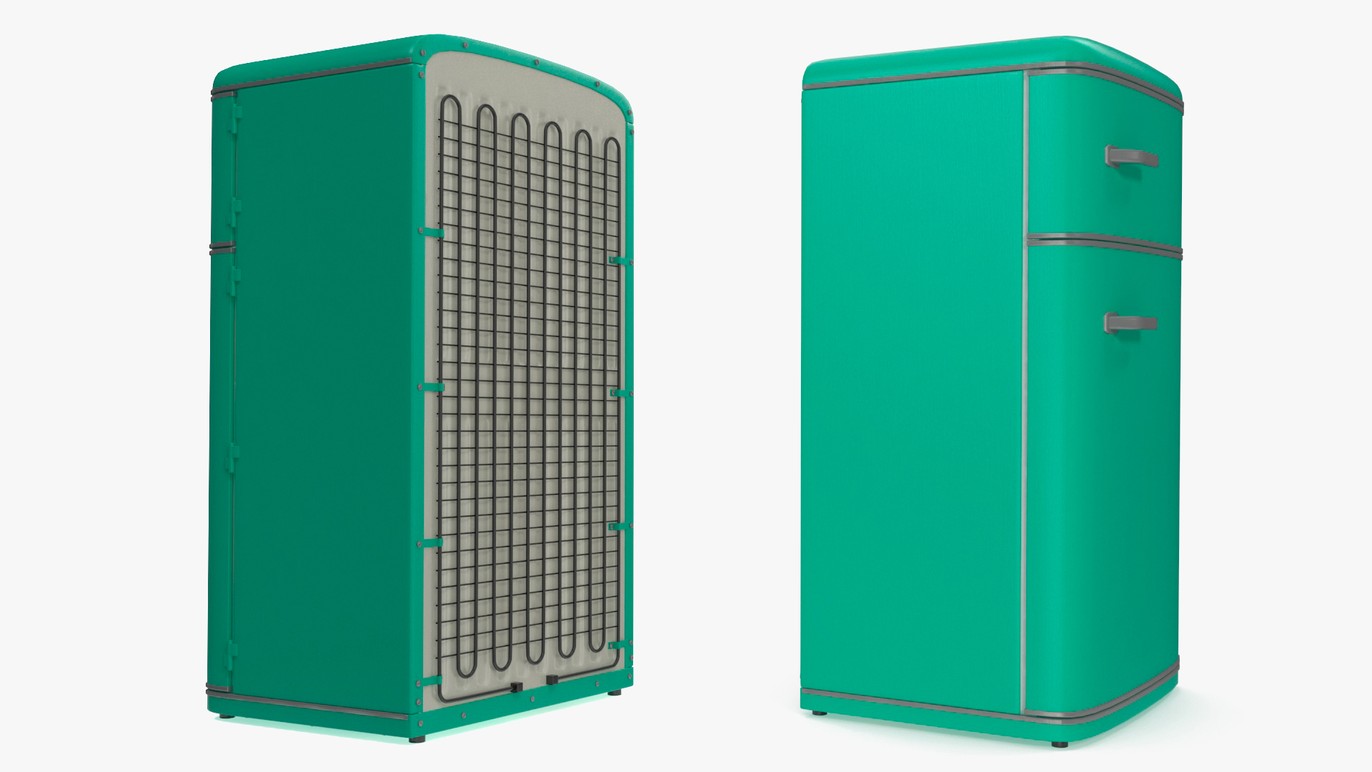 Retro Original Green Fridge 3D