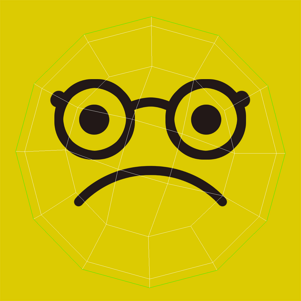 Discontent Face Pin 3D model