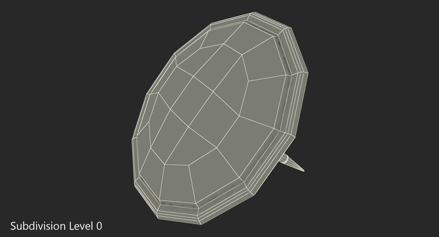 Discontent Face Pin 3D model