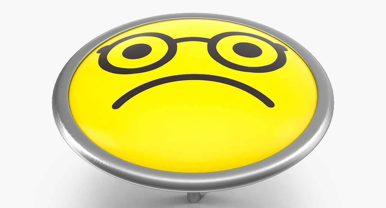 Discontent Face Pin 3D model