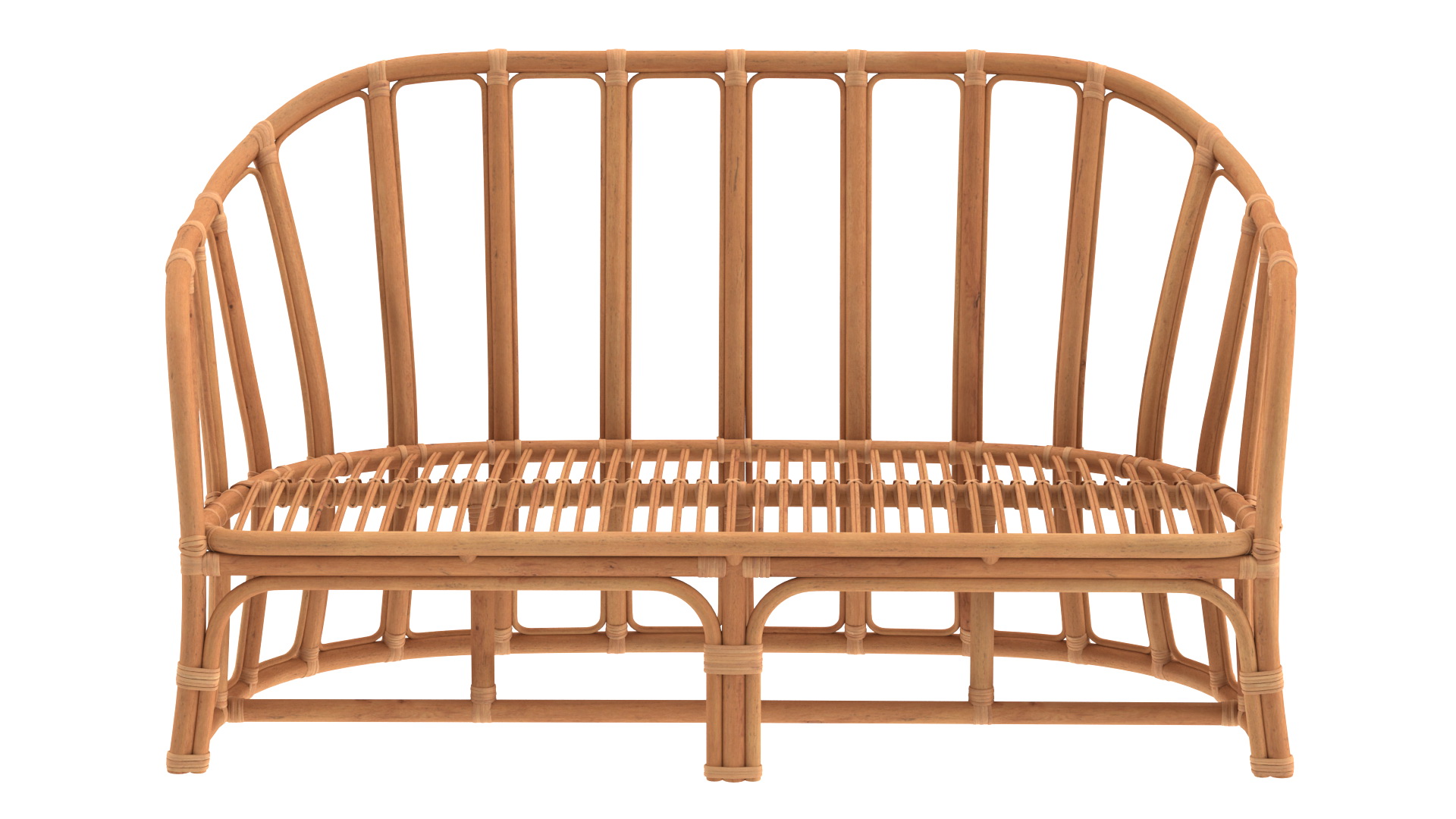 Vintage Rattan Sofa 3D model