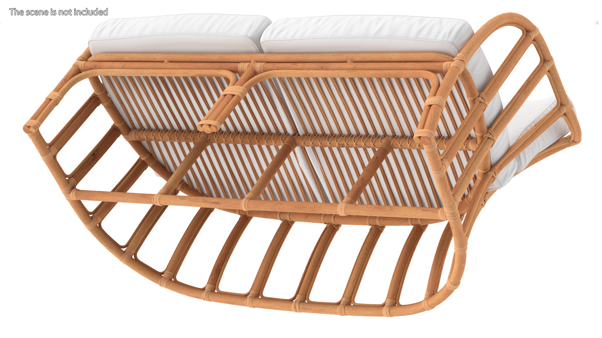 Vintage Rattan Sofa 3D model