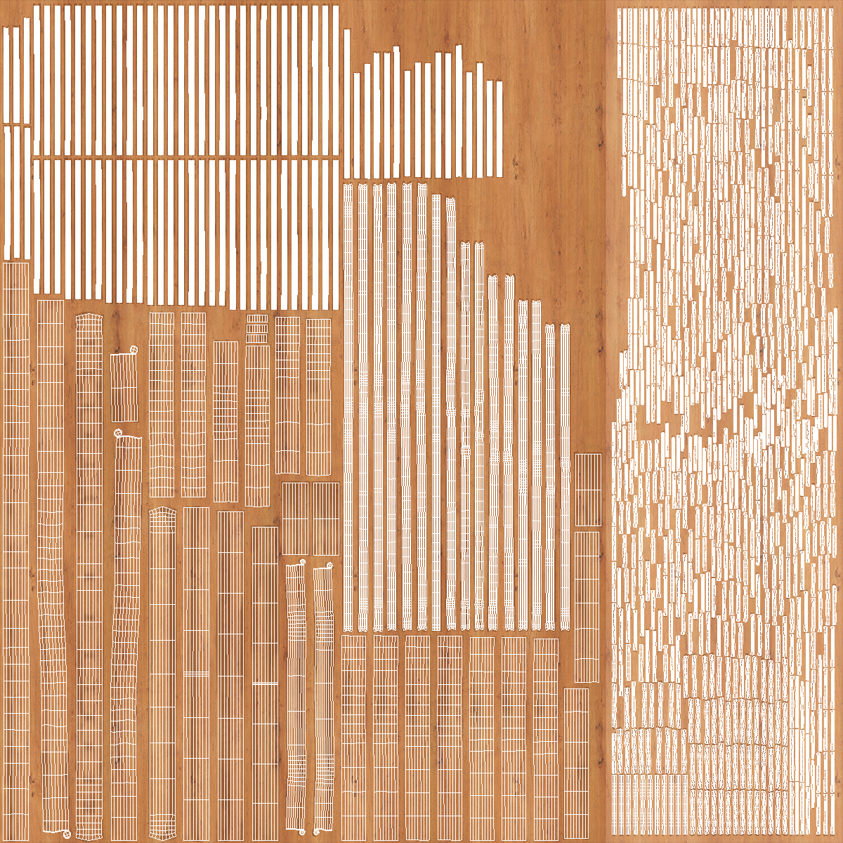 Vintage Rattan Sofa 3D model