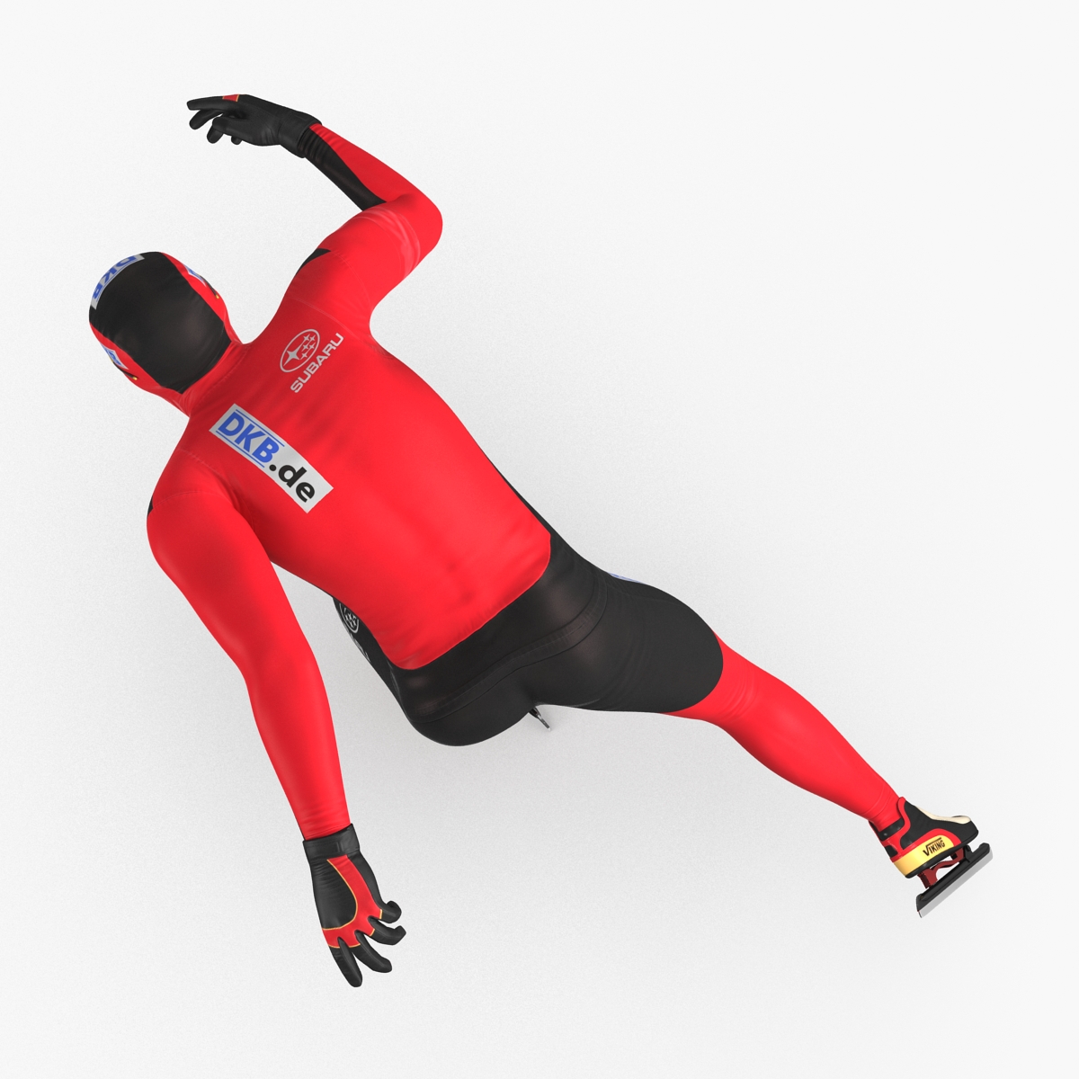 Speed Skater Pose 2 3D model