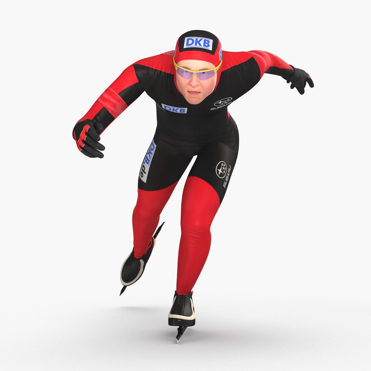 Speed Skater Pose 2 3D model