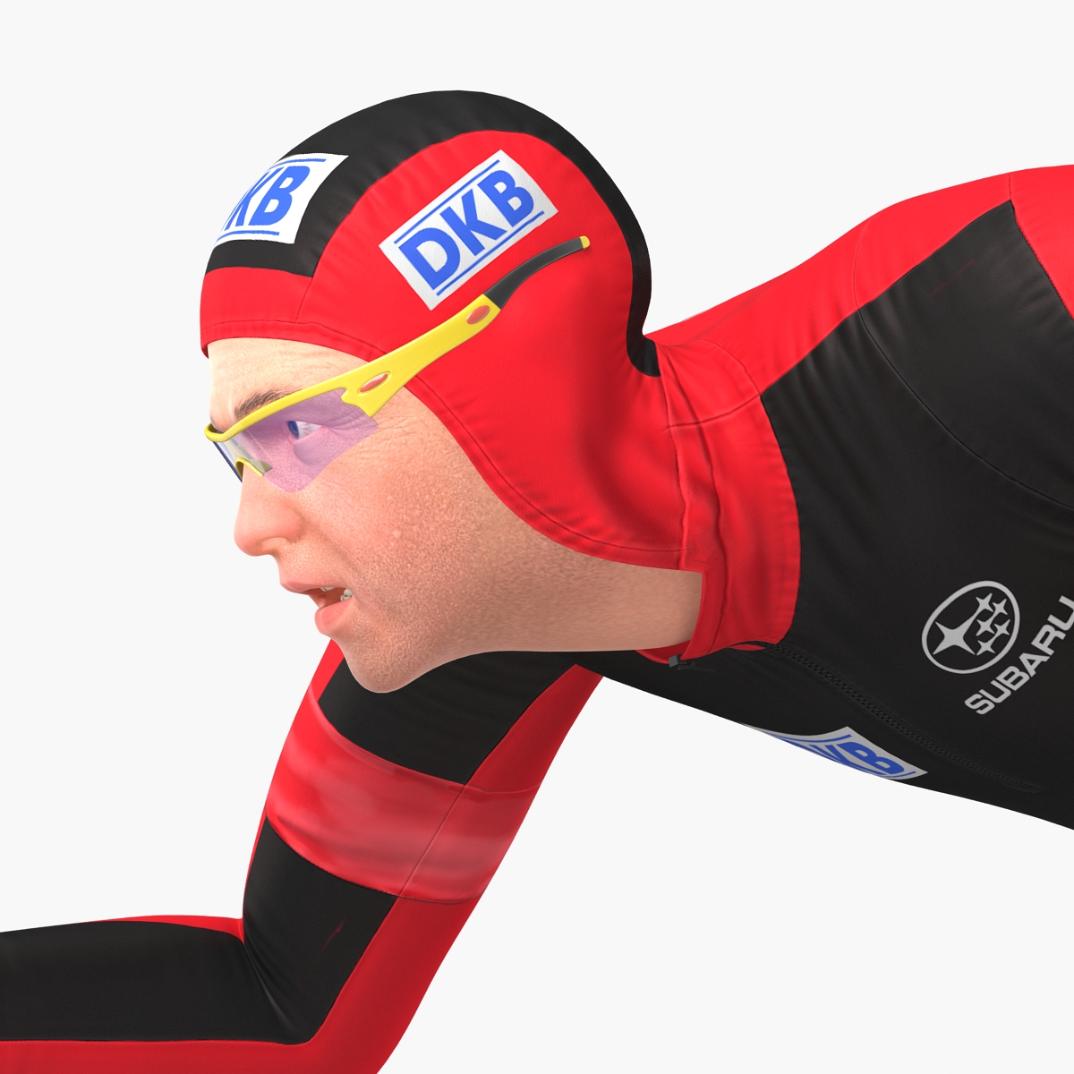 Speed Skater Pose 2 3D model
