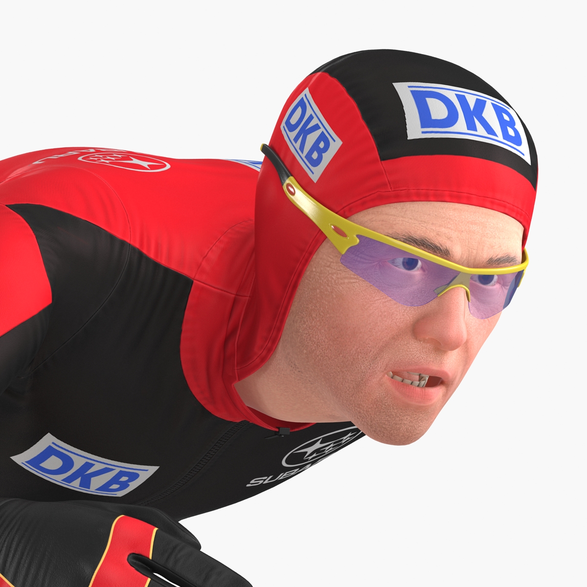 Speed Skater Pose 2 3D model