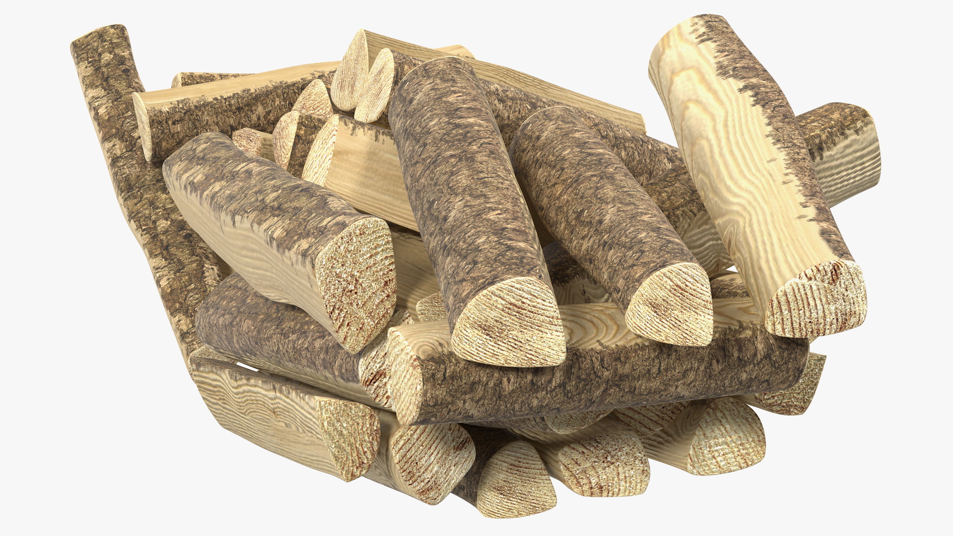 3D model Garden Cart with Firewood