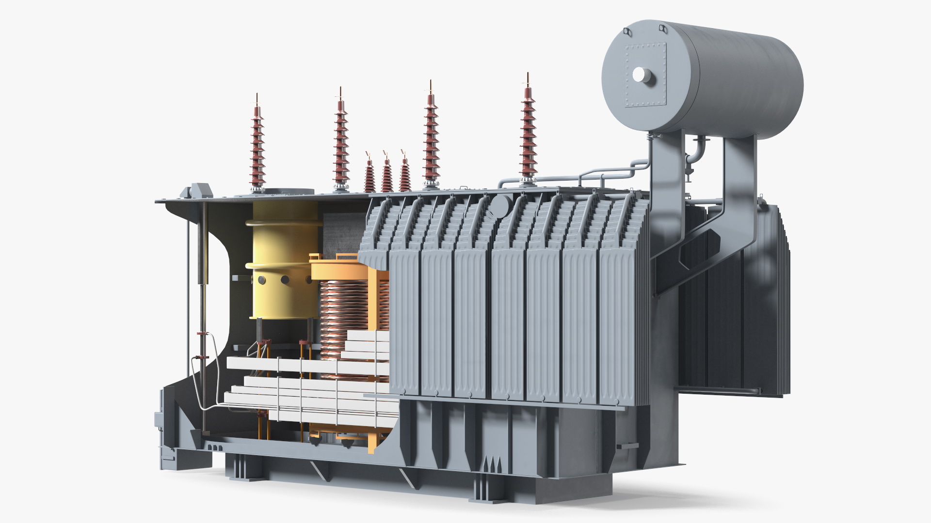 3D Electrical Transformer Inner Construction