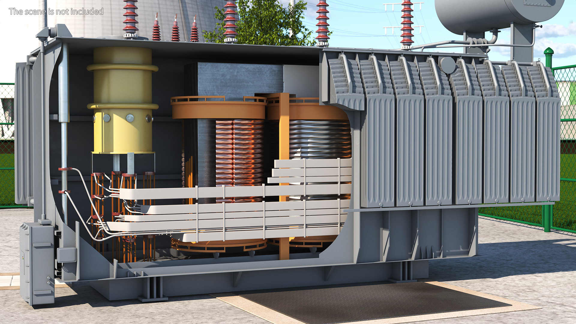 3D Electrical Transformer Inner Construction