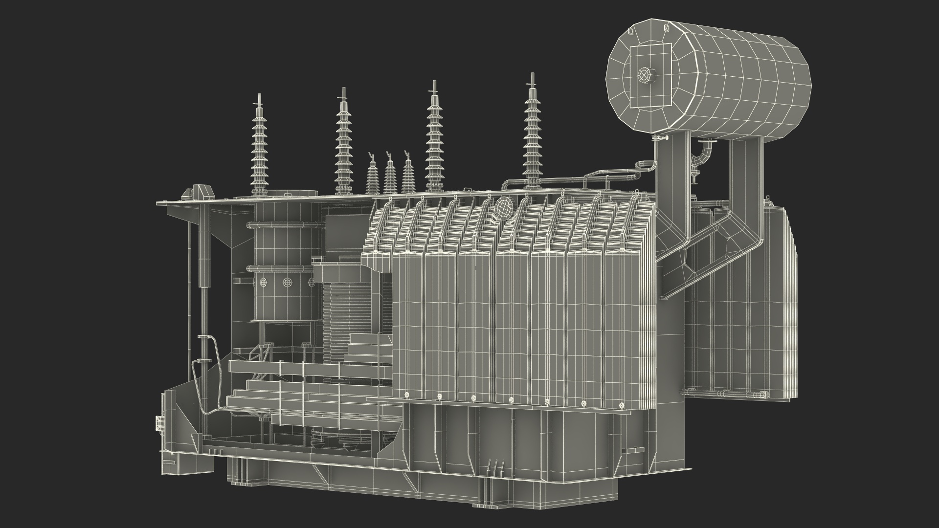 3D Electrical Transformer Inner Construction