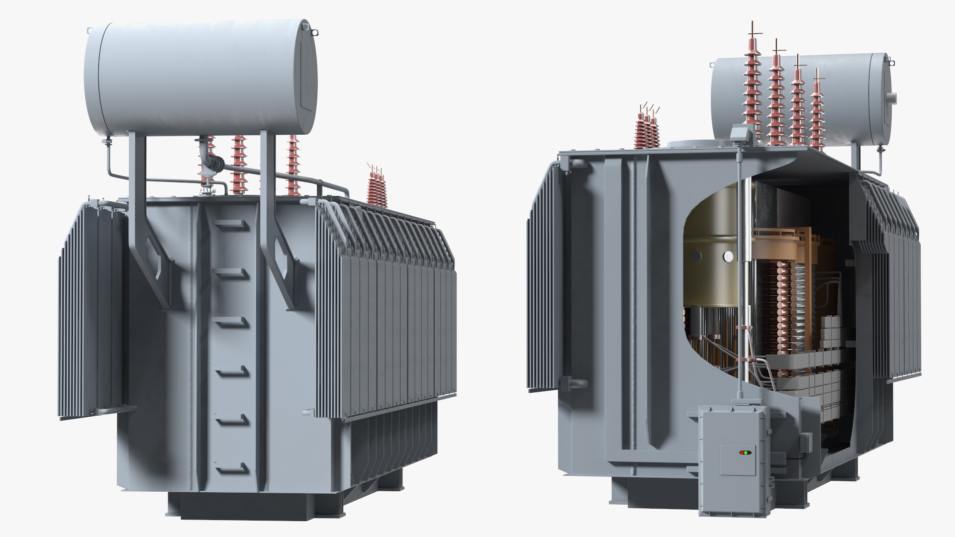 3D Electrical Transformer Inner Construction