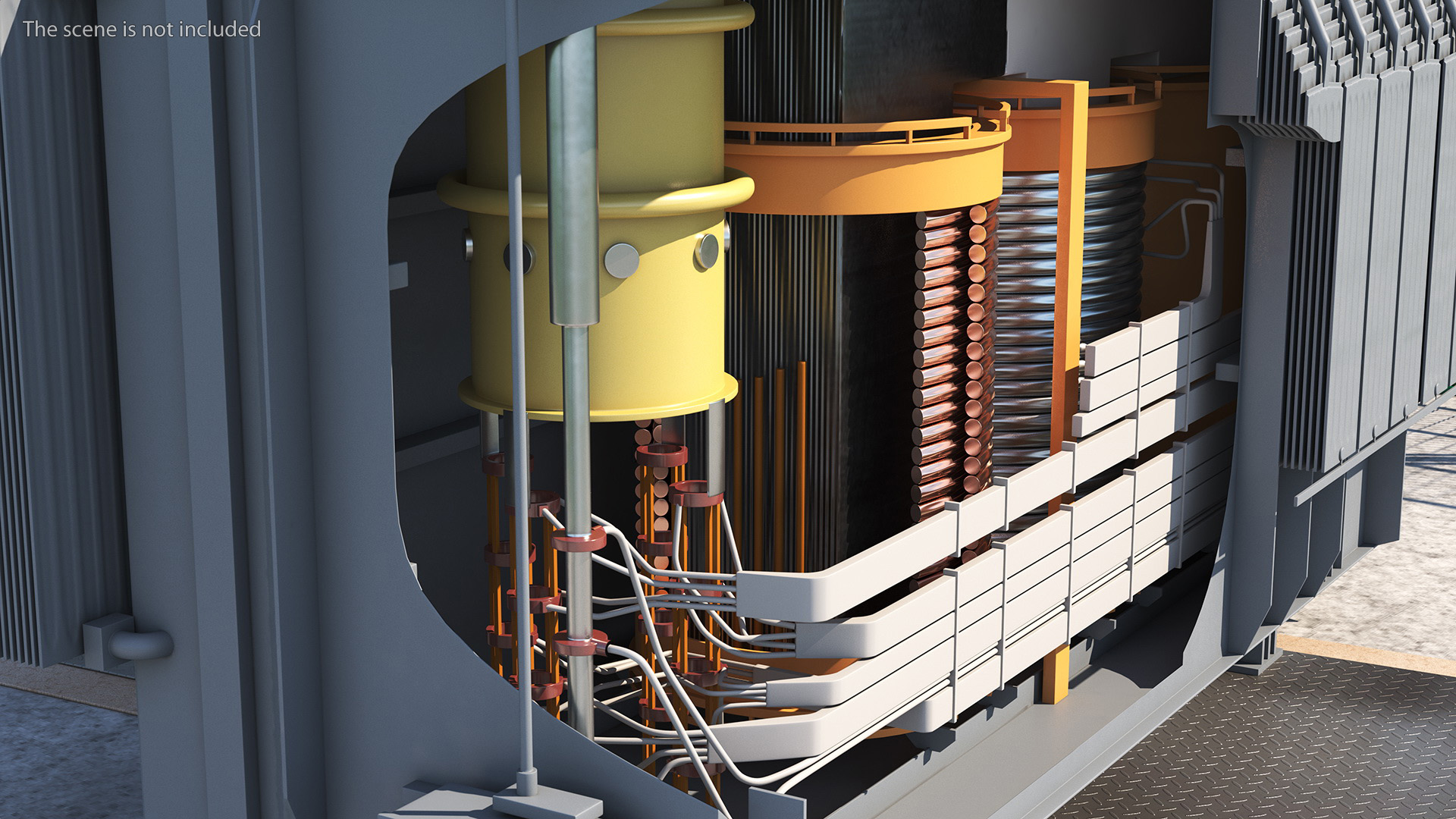 3D Electrical Transformer Inner Construction