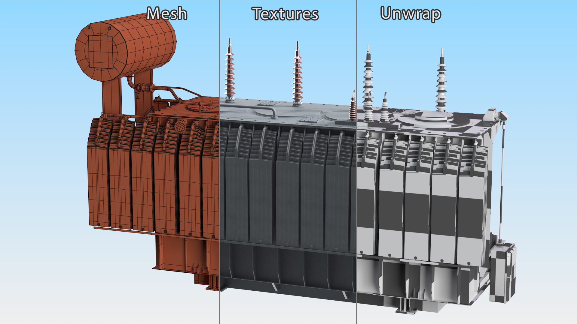 3D Electrical Transformer Inner Construction